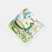 ゴルフ1歳の誕生日1年ゴルファー名付き スタンダードランチョンナプキン (角)