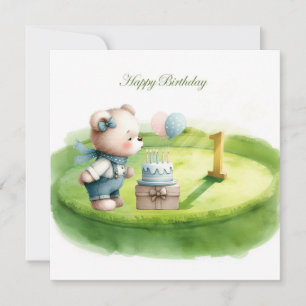 ゴルフ1歳の誕生日 お誕生日おめでとう ゴルファー カード