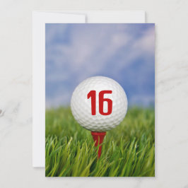 ゴルフ16歳の誕生日パーティー 招待状