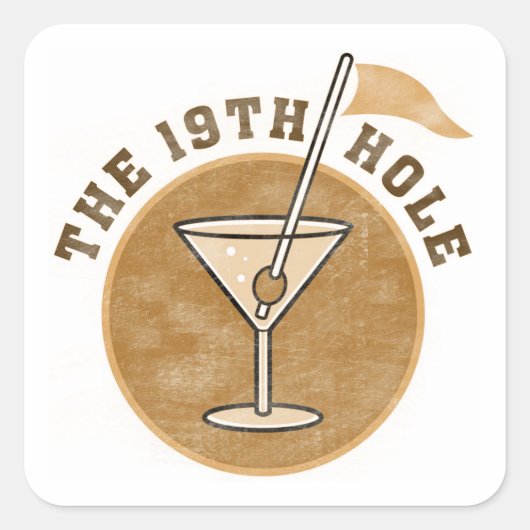 ゴルフ19thホールTシャツ&ギフト スクエアシール (正面)