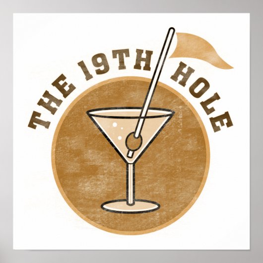 ゴルフ19thホールTシャツ&ギフト ポスター (正面)