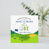 ゴルフ1stバースデーホールインワンパーティー招待状 招待状 (スタンド正面)