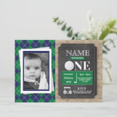 ゴルフ1stファーストワン1バースデーパーティフォト招待状 招待状 (スタンド正面)