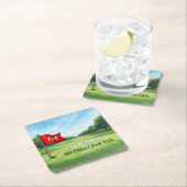 ゴルフ1st誕生日パーティーホールインワン スクエアペーパーコースター (インサイチュ)