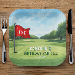 ゴルフ1st誕生日パーティーホールインワン ペーパープレート