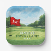 ゴルフ1st誕生日パーティーホールインワン ペーパープレート (正面)