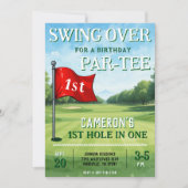 ゴルフ1st誕生日パーティーホールインワン 招待状 (正面)