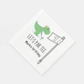 ゴルフ1st誕生日恐竜ゴルフLET's tee スタンダードランチョンナプキン (角)