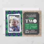 ゴルフ2ndセカンドツーバースデーパーティフォト招待状 招待状 (正面)