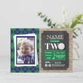 ゴルフ2ndセカンドツーバースデーパーティフォト招待状 招待状 (スタンド正面)