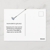 ゴルフ3歳誕生日おめでとう 赤ちゃん男の子の日付を保存 ポストカード (裏面)