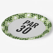 ゴルフ30歳の誕生日水玉模様ゴルファーの誕生日 ペーパープレート (アングル)