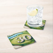 ゴルフ30歳の誕生日 スクエアペーパーコースター (インサイチュ)