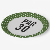 ゴルフ30歳誕生日水玉模様ゴルファーの誕生日 ペーパープレート (アングル)