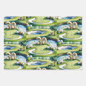 ゴルフ30thバースデーオンゴルフコース番号 ラッピングペーパーシート (正面)