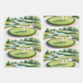 ゴルフ30thバースデーオンゴルフコース番号 ラッピングペーパーシート (正面2)