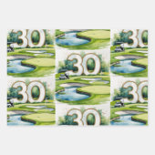 ゴルフ30thバースデーオンゴルフコース番号 ラッピングペーパーシート (正面)