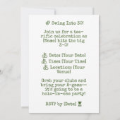 ゴルフ30thバースデーパーティー30歳パーティー 招待状 (裏面)