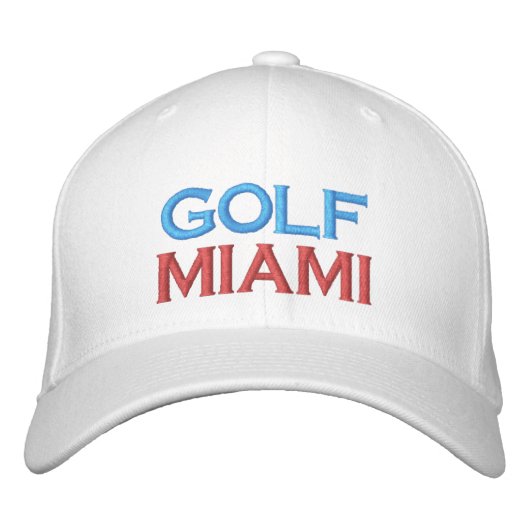 ゴルフ33109ハットマイアミビーチキャップ 刺繍入りキャップ (正面)