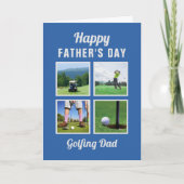 ゴルフ4フォトコラージュ父の日のカードゴルファー用 カード (正面)