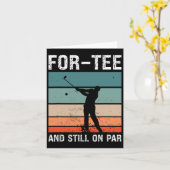 ゴルフ40歳の誕生日パーティー フォーティー  そしてまだパー カード (黄色い花)