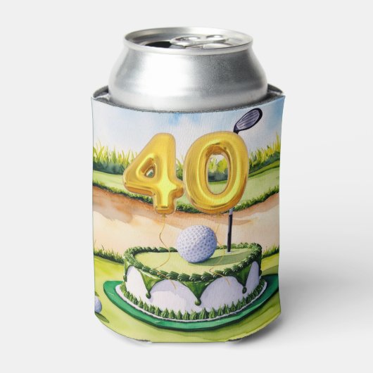 ゴルフ40歳の誕生日パーティー 缶クーラー (缶正面)