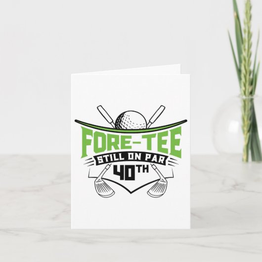 ゴルフ40歳の誕生日40歳で40おもしろい歳 カード (正面)