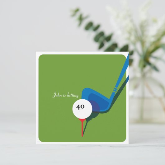 ゴルフ40歳の誕生日-まだスウィング！ 招待状 (スタンド正面)