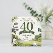 ゴルフ40歳の誕生日 招待状 (スタンド正面)