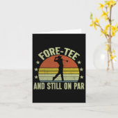 ゴルフ40歳誕生日まだパー カード (黄色い花)