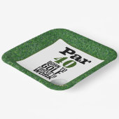 ゴルフ40thバースデー生まれタからゴルフの力で働く ペーパープレート (傾斜あり)