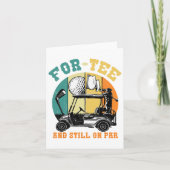 ゴルフ40th誕生日まだパー40イおもしろいー上に カード (正面)