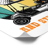 ゴルフ40th誕生日まだパー40イおもしろいー上に ポスター (角)