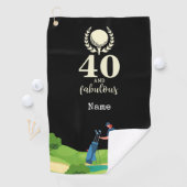 ゴルフ40th誕生日ゴルファーのための名前 ゴルフタオル (インサイチュ)