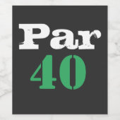 ゴルフ40th誕生日ナンバーパー40ゴルフ ワインラベル (シングルラベル)