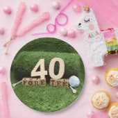 ゴルフ40th誕生日パーティーとゴルフボールとティー ペーパープレート (パーティー)