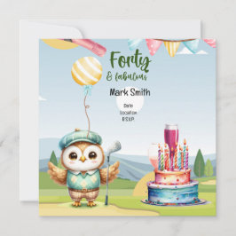 ゴルフ40th誕生日パーティーゴルファー誕生日 セーブザデート