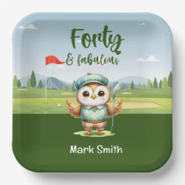 ゴルフ40th誕生日パーティーゴルファー誕生日 ペーパープレート