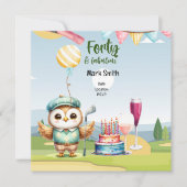 ゴルフ40th誕生日パーティーゴルファー誕生日 招待状 (正面)