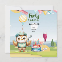 ゴルフ40th誕生日パーティーゴルファー誕生日 招待状