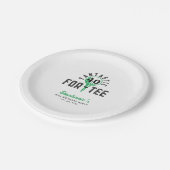 ゴルフ40th誕生日パーティーファンタスティックfor-Teeホワイト ペーパープレート (アングル)