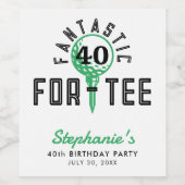 ゴルフ40th誕生日パーティーファンタスティックfor-Teeホワイト ワインラベル (シングルラベル)