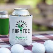 ゴルフ40th誕生日パーティーファンタスティックfor-Teeホワイト 缶クーラー