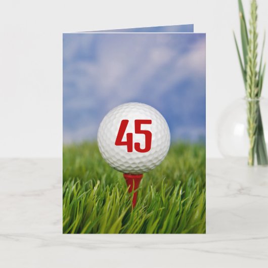 ゴルフ45歳の誕生日パーティーの招待状 招待状 (正面)