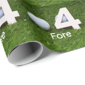 ゴルフ4thフォア誕生日と数字とゴルフボール ラッピングペーパー (ロールコーナー)