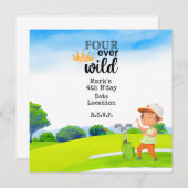 ゴルフ4th年の古い4つの野生の誕生日 セーブザデート (正面/裏面)