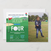 ゴルフ4th誕生日4ゴルフコースクラブ写真 招待状 (正面)