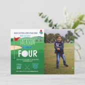 ゴルフ4th誕生日4ゴルフコースクラブ写真 招待状 (スタンド正面)