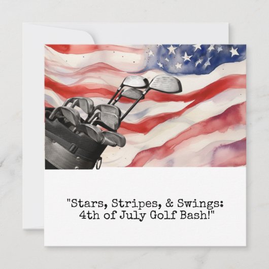 ゴルフ4th 7月の独立記念日 招待状 (正面)