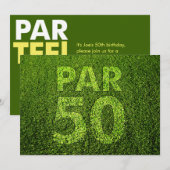 ゴルフ50歳の誕生日パーティー 招待状 (正面/裏面)